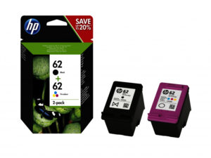 HP 62 (N9J71AE) schwarz, color Druckerpatronen, 2erSet (N9J71AE)